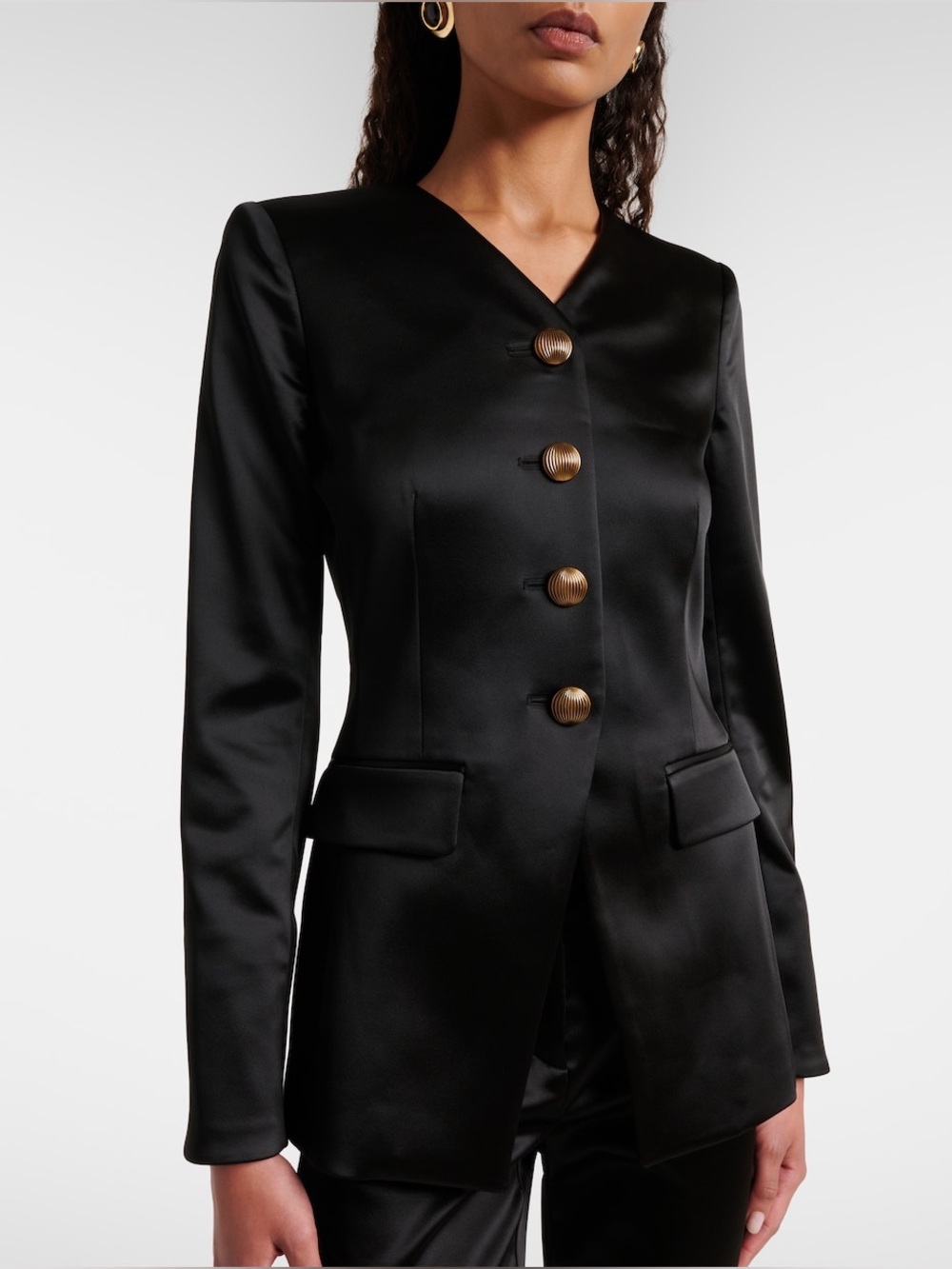 Veronica Beard Cynthia Satin Jacket in Black NEW
